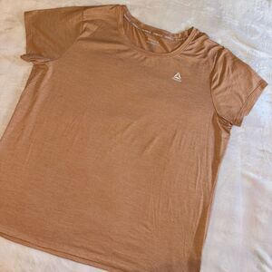 Reebok Women’s XXL Short Sleeve Active Crew Shirt Light Heathered Orange FLAWED